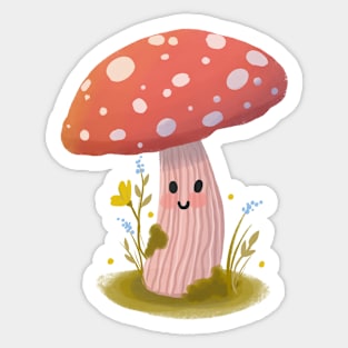 happy mushroom lad Sticker